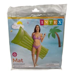 Intex Inflatable Economat Swimming Pool Float Raft Lounge 72 x 27 Adult Green